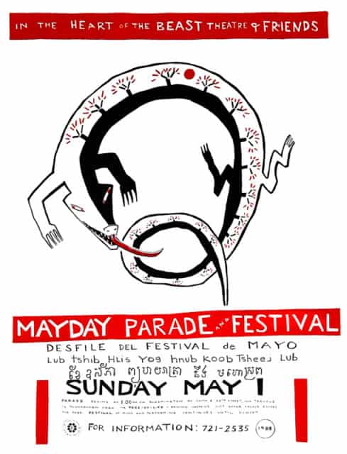 mayday 1988 poster by Sandy Spieler